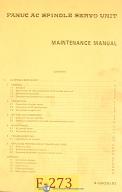 Fanuc-Fanuc System AC Spindle Servo Unit, B-53425E/02, Maintenance Manual Year (1981)-AC-01